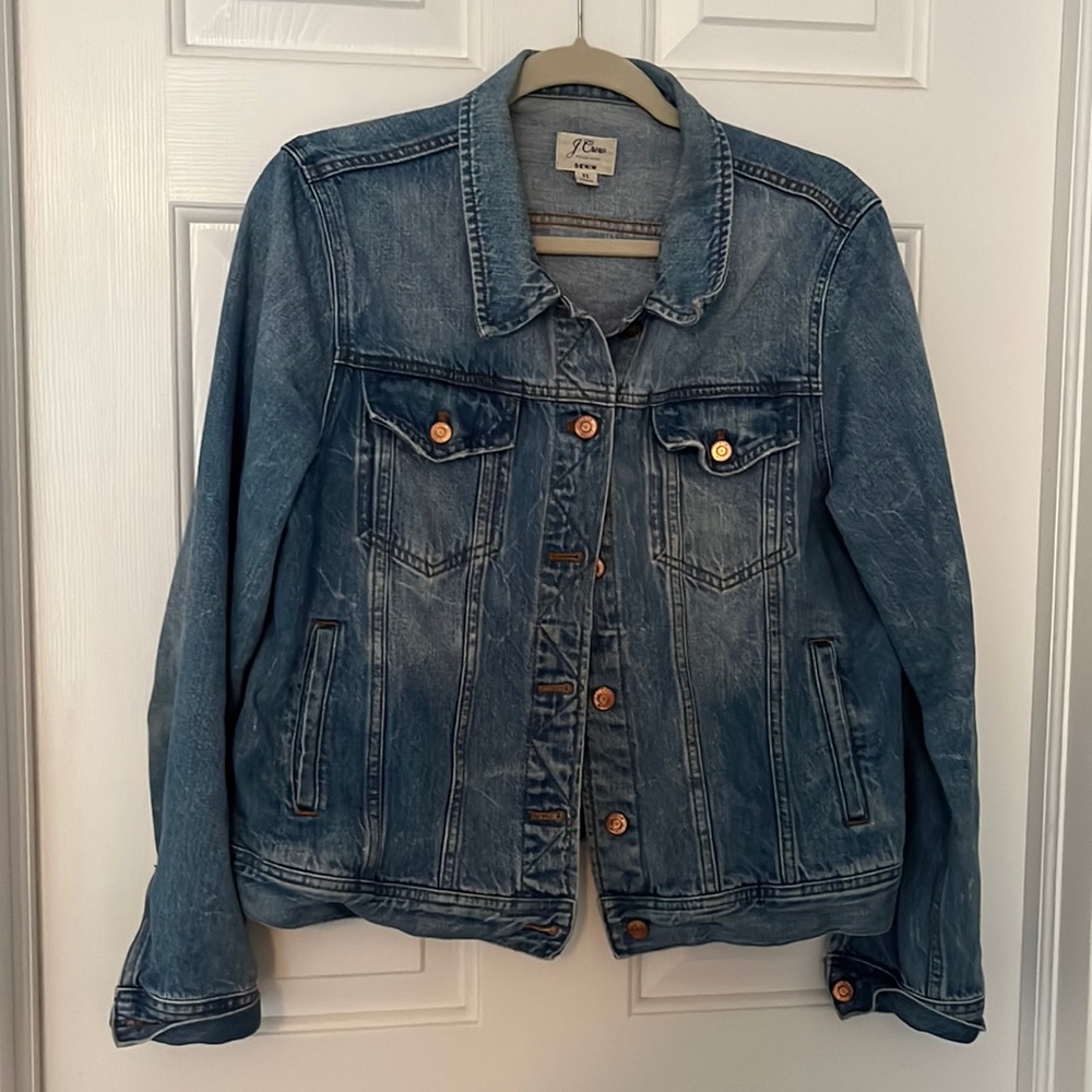 J Crew Denim Jean Jacket size XL